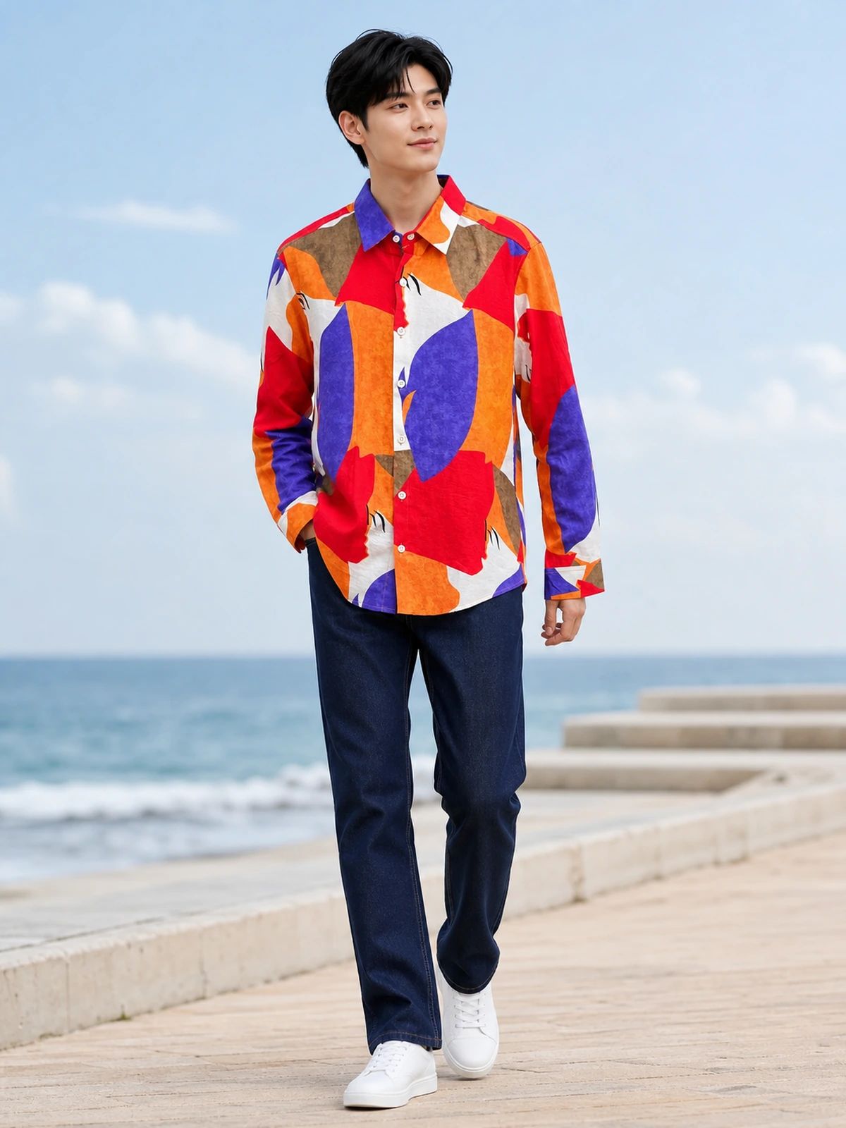 Yellow & Red Statement Printed Shirt