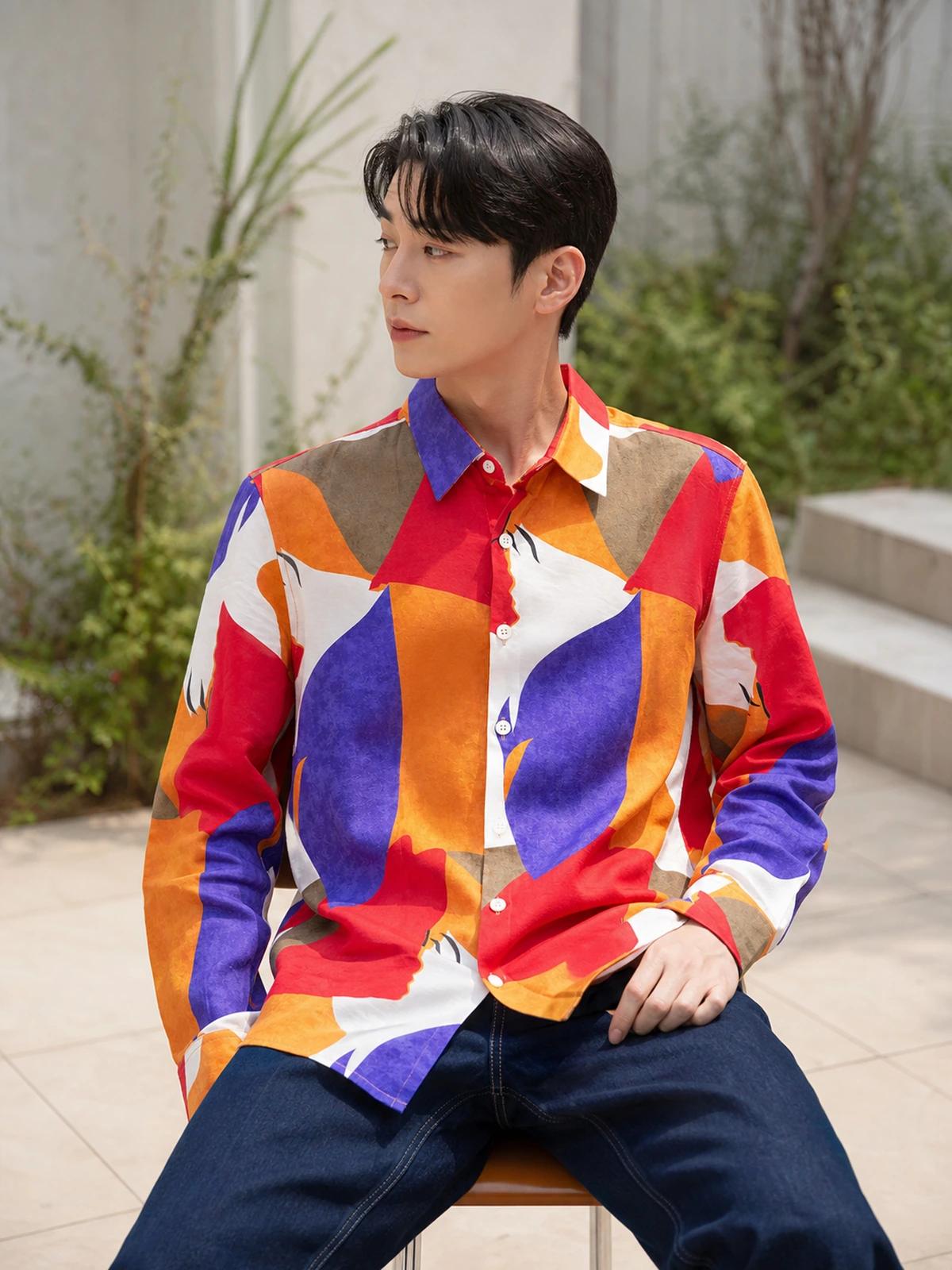 Yellow & Red Statement Printed Shirt