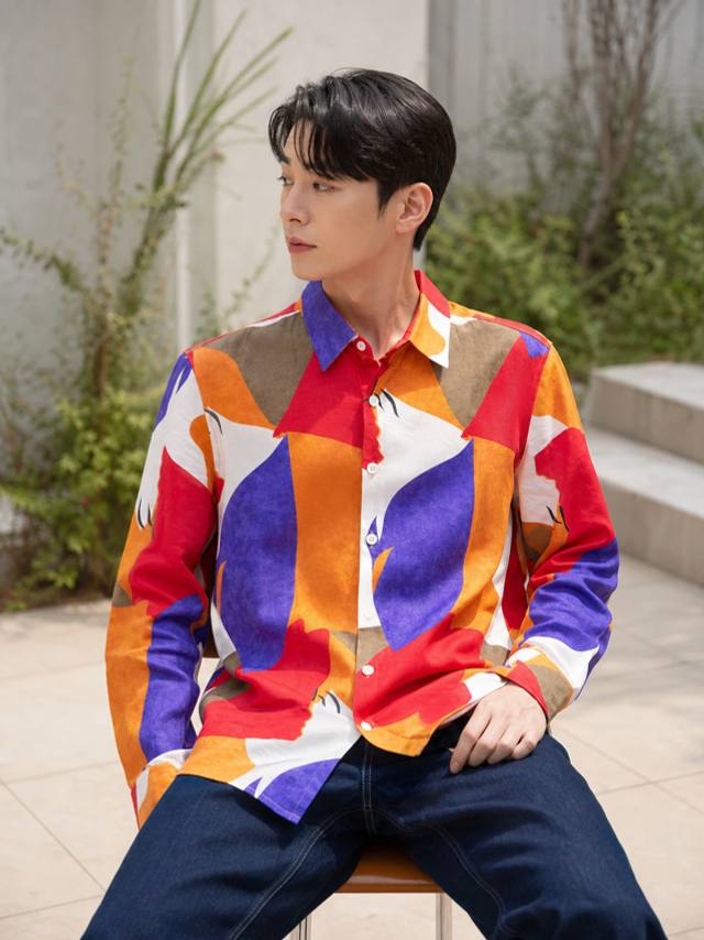Yellow & Red Statement Printed Shirt
