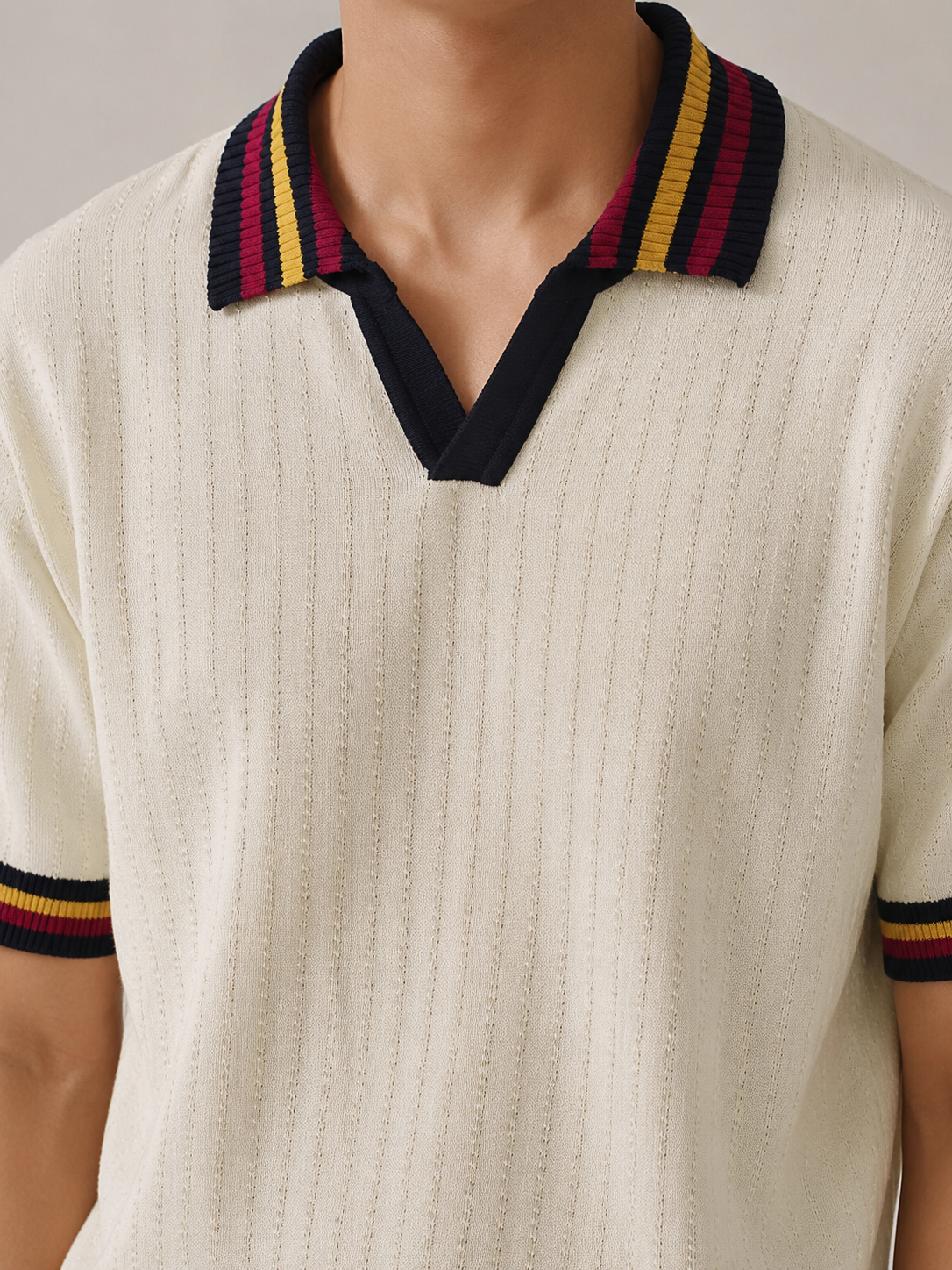 Cream Classic Polo T-Shirt