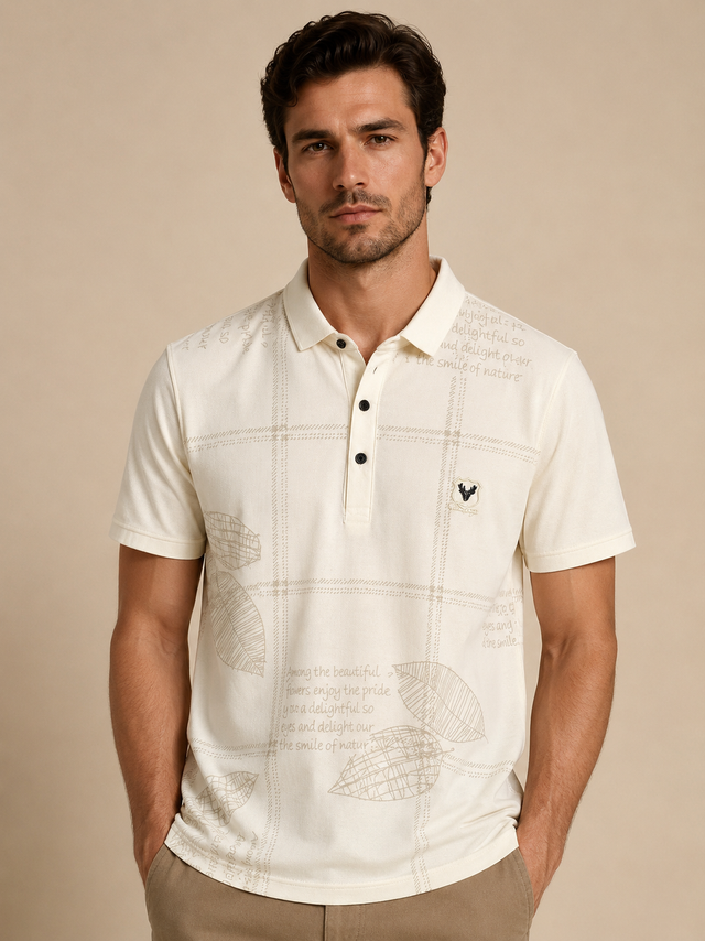 Cream Classic Polo T-Shirt
