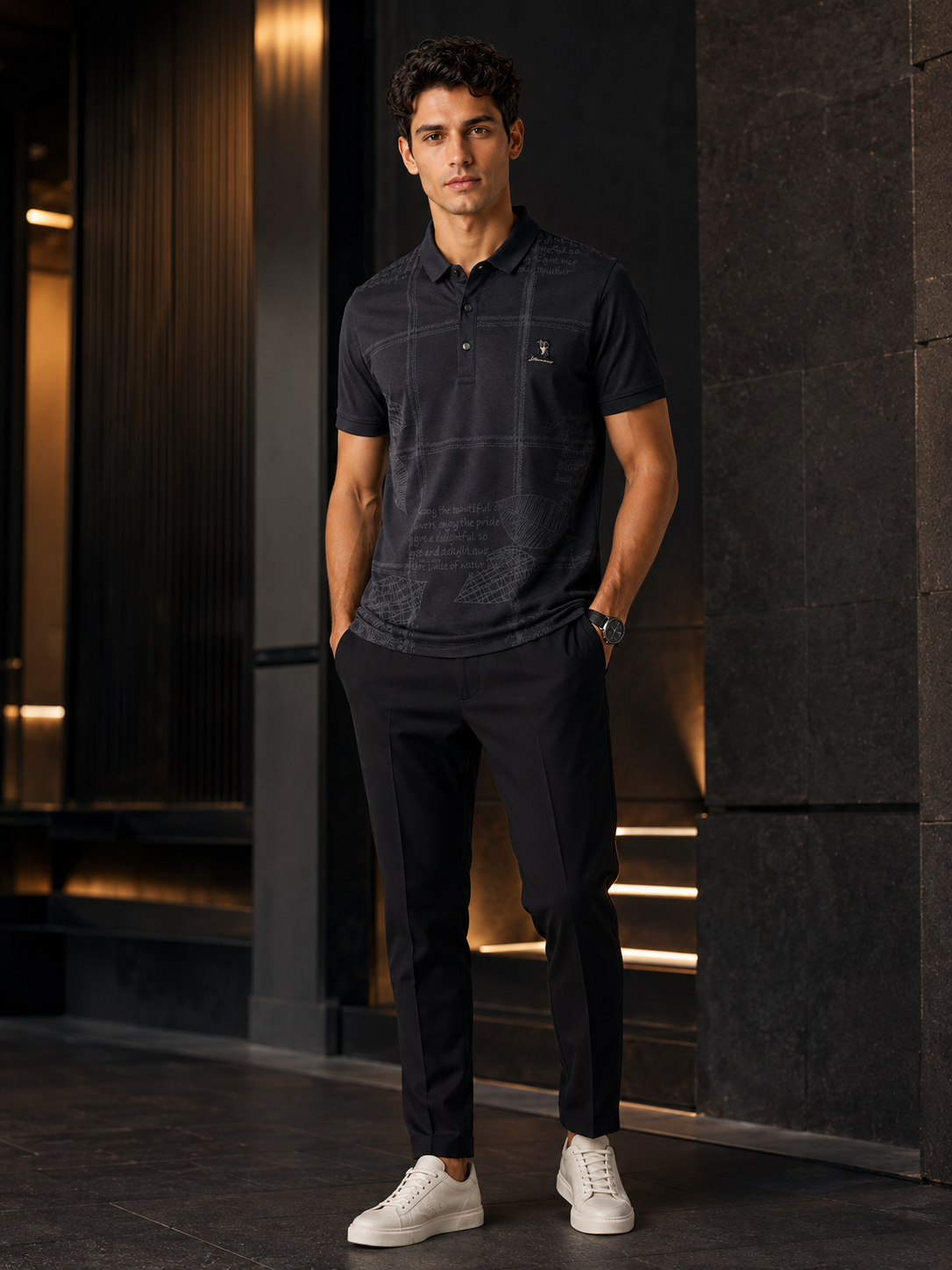 Midnight Black Classic Polo T-Shirt