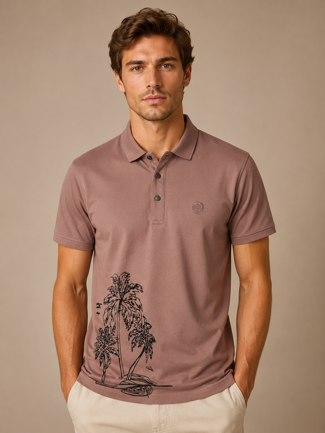 Earth Brown Classic Polo T-Shirt