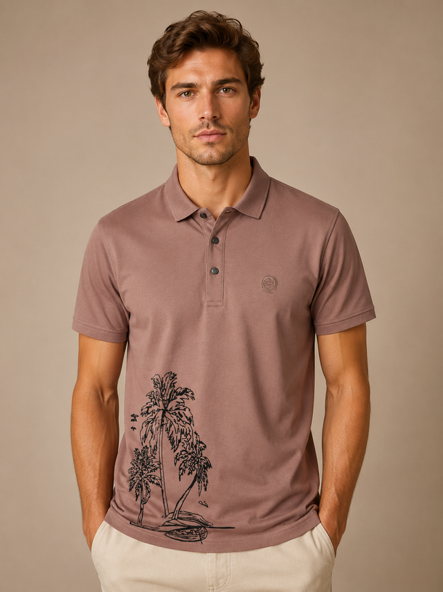 Earth Brown Classic Polo T-Shirt