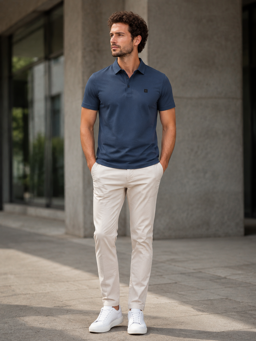 Navy Blue Classic Polo T-Shirt