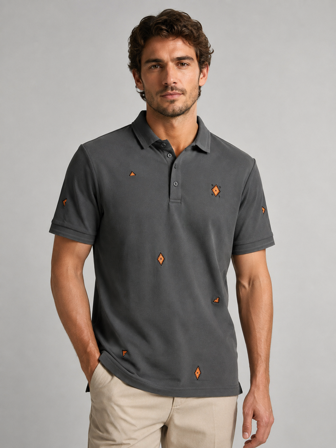 Dark Grey Classic Polo T-Shirt