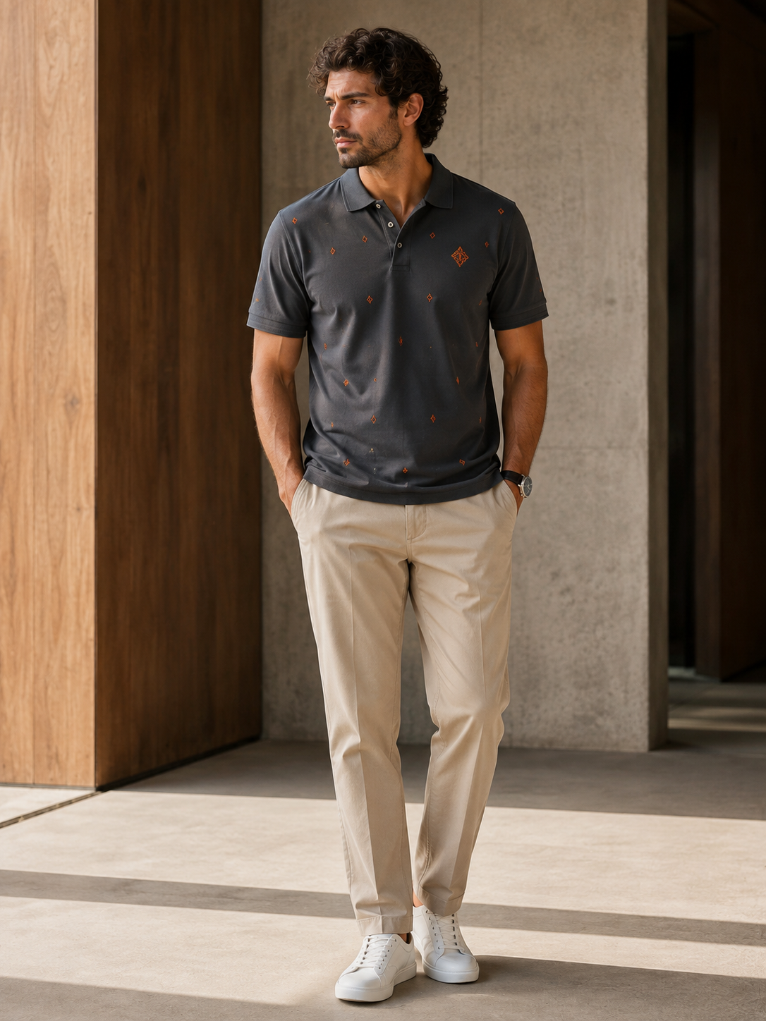Dark Grey Classic Polo T-Shirt
