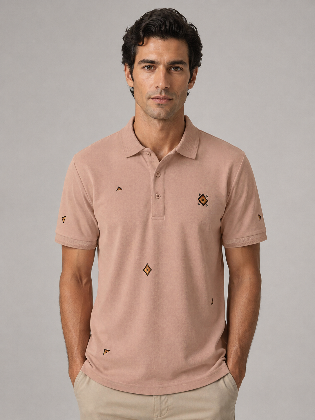 Light Beige Classic Polo T-Shirt