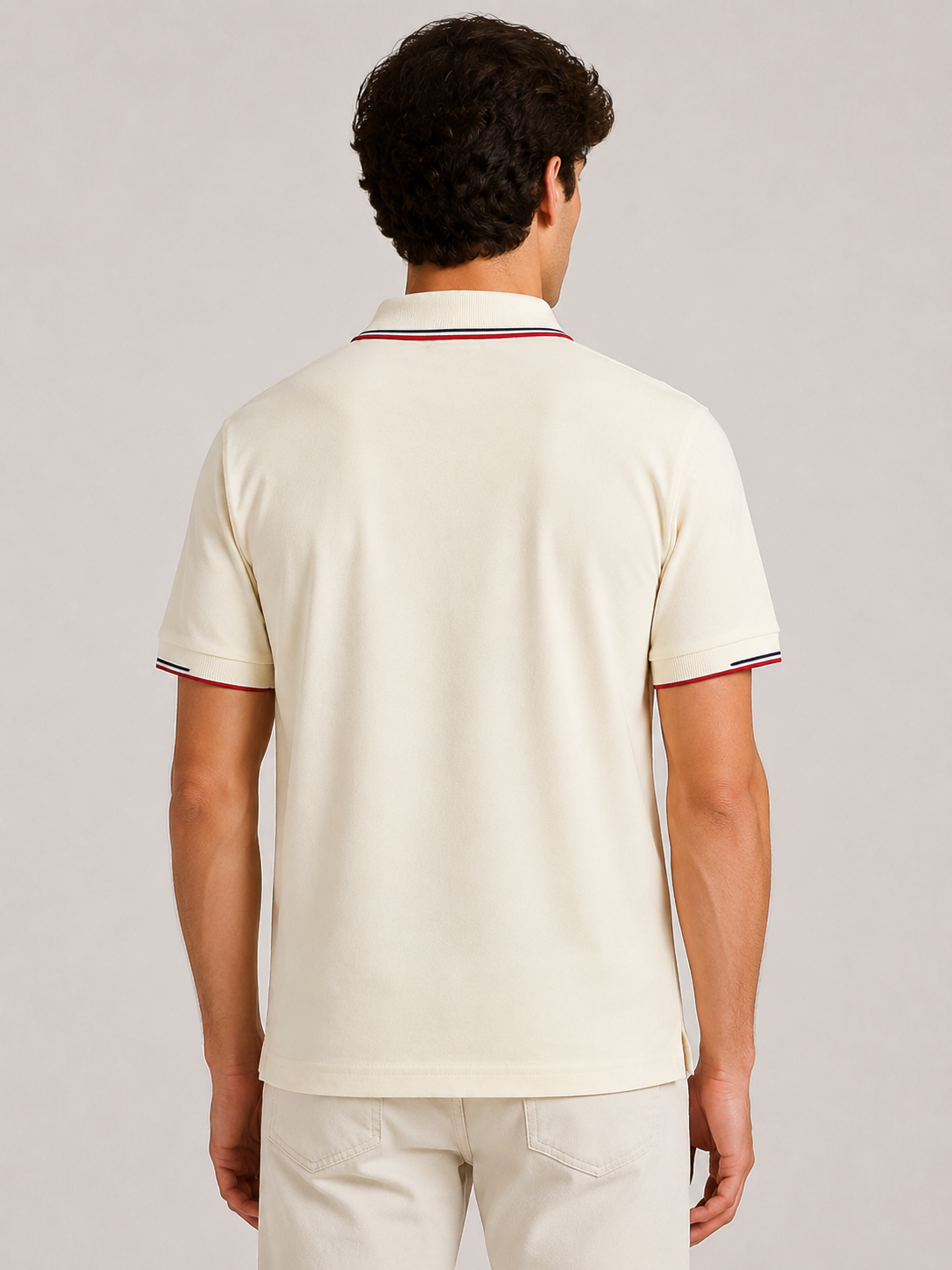 Cream Classic Polo T-Shirt